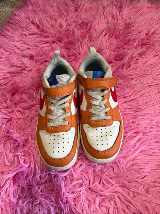 Other - Kids Orange & White Athletic Sneakers with Red Accent